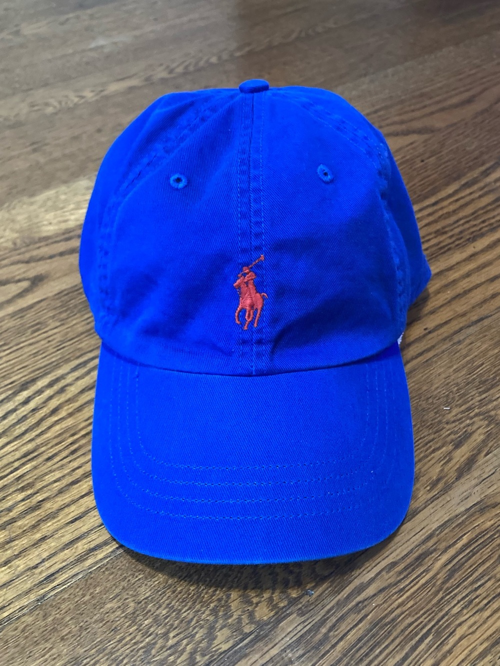 Classic RL POLO Pony strapback cap blue/orange